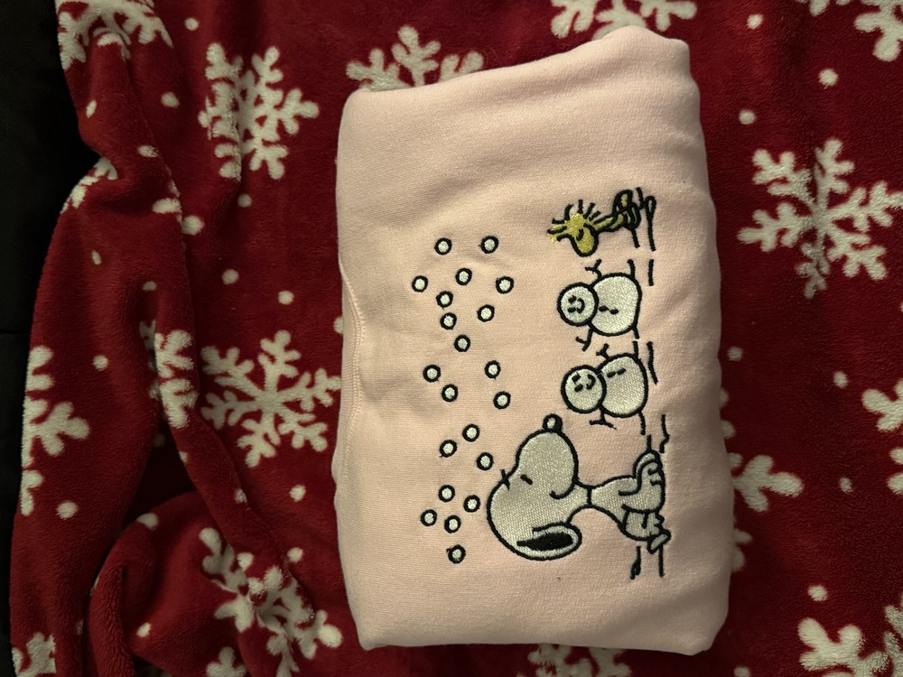 Snoopy Christmas Winter embroidered sweater